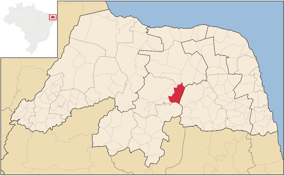 Mapa de localização de Cerro Corá em RN
