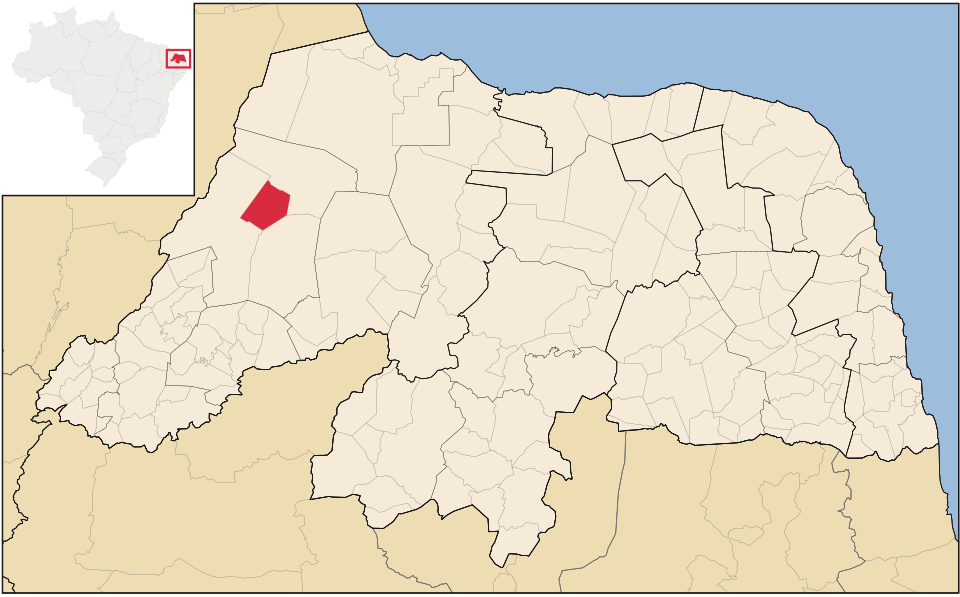 Mapa de localização de Felipe Guerra em RN