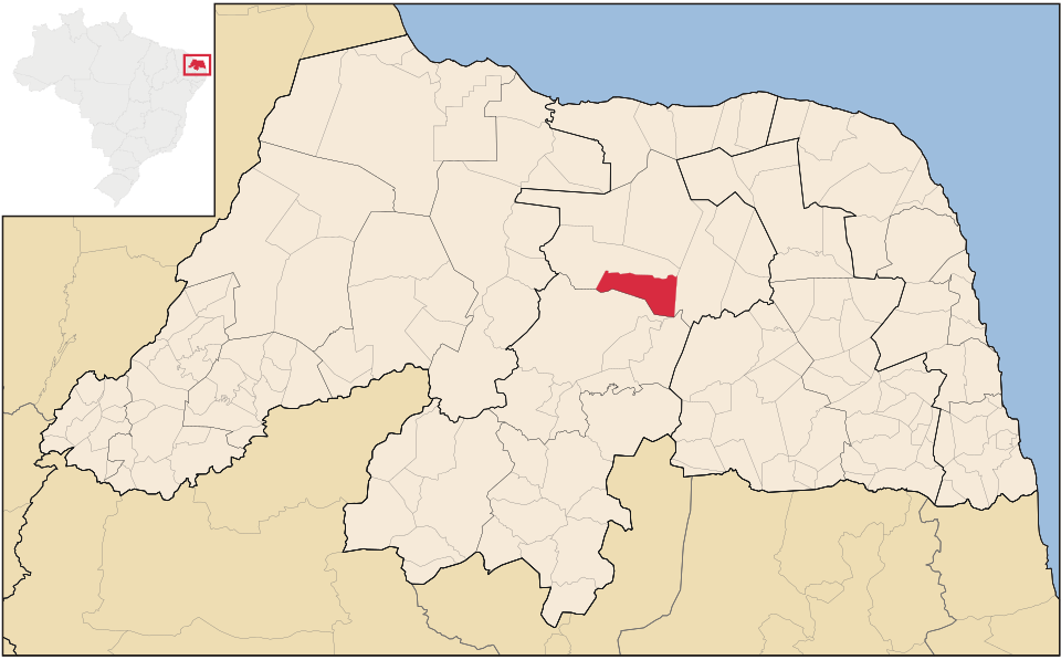 Mapa de localização de Fernando Pedroza em RN