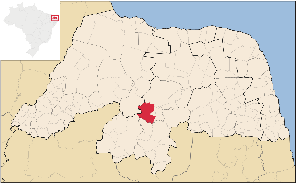 Mapa de localização de Florânia em RN