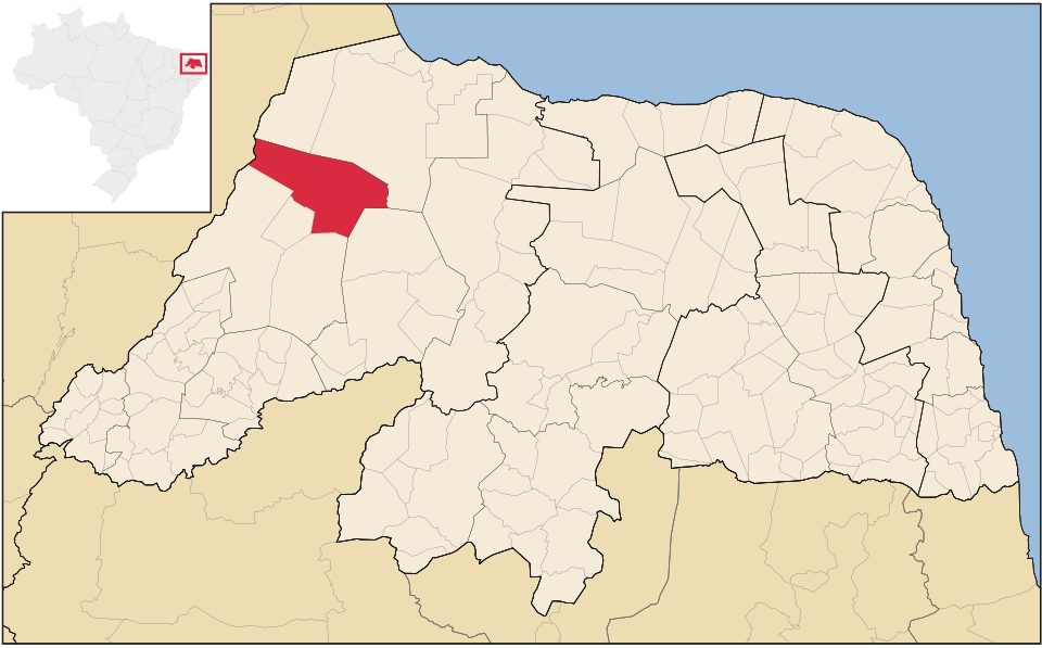 Mapa de localização de Governador Dix-Sept Rosado em RN