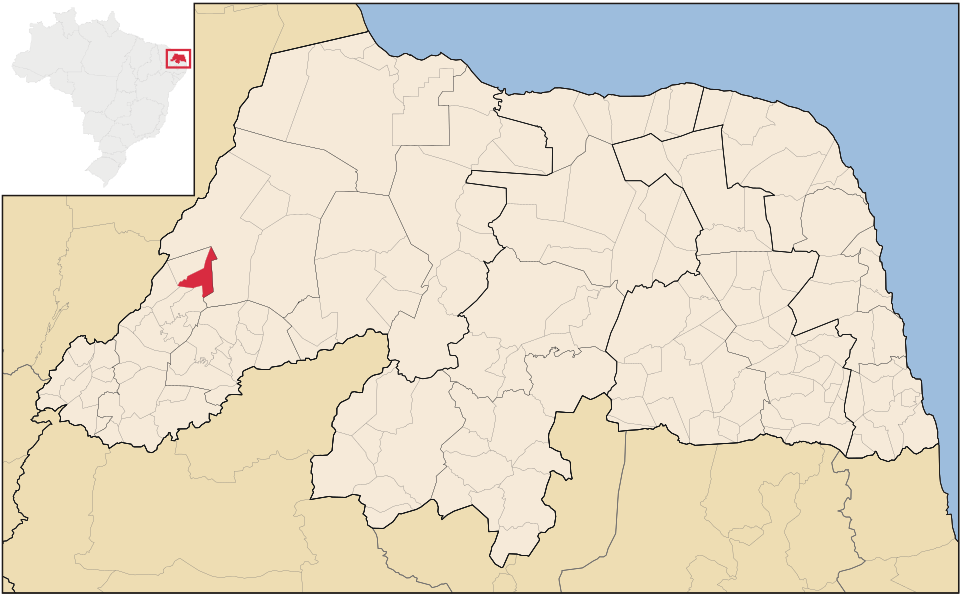 Mapa de localização de Itaú em RN