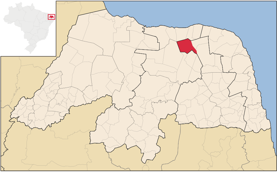Mapa de localização de Jandaíra em RN