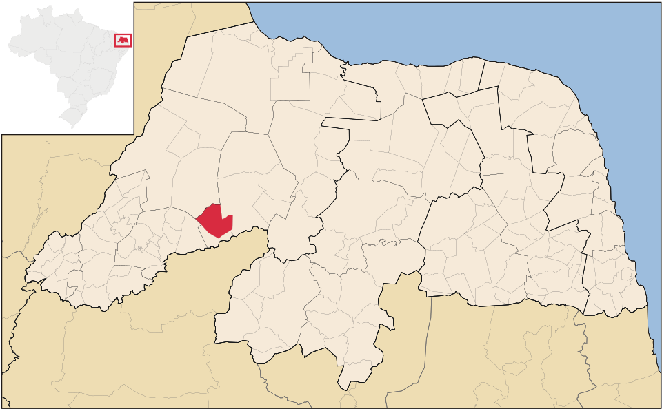 Mapa de localização de Janduís em RN