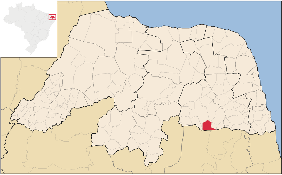 Mapa de localização de Japi em RN