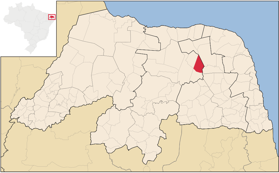 Mapa de localização de Jardim de Angicos em RN