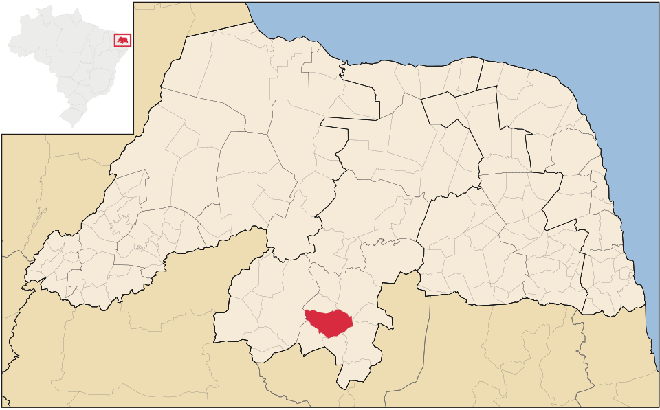 Mapa de localização de Jardim do Seridó em RN