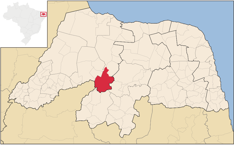 Mapa de localização de Jucurutu em RN