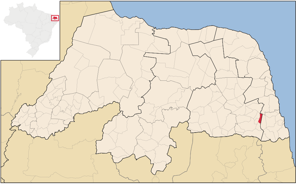 Mapa de localização de Jundiá em RN