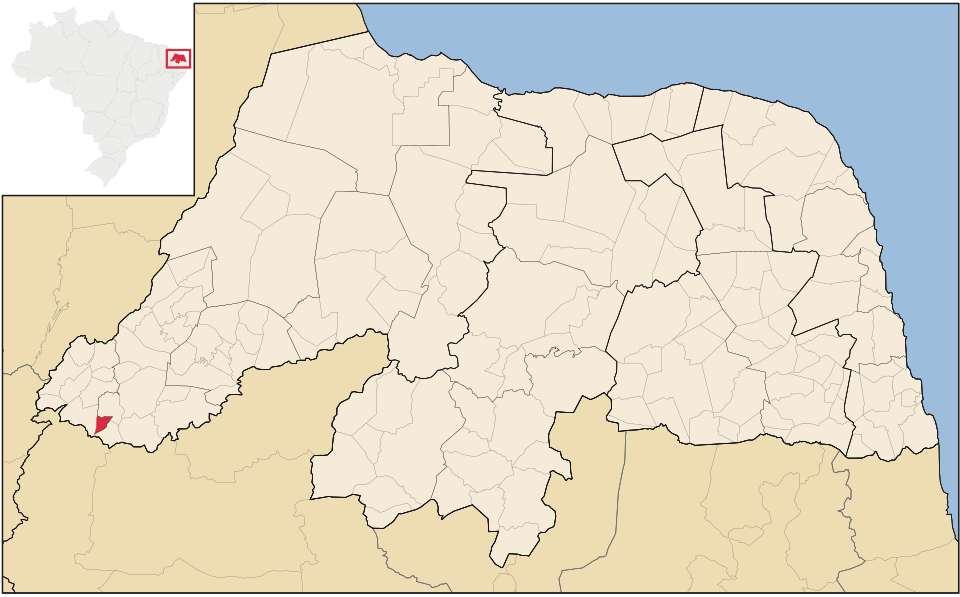 Mapa de localização de Major Sales em RN