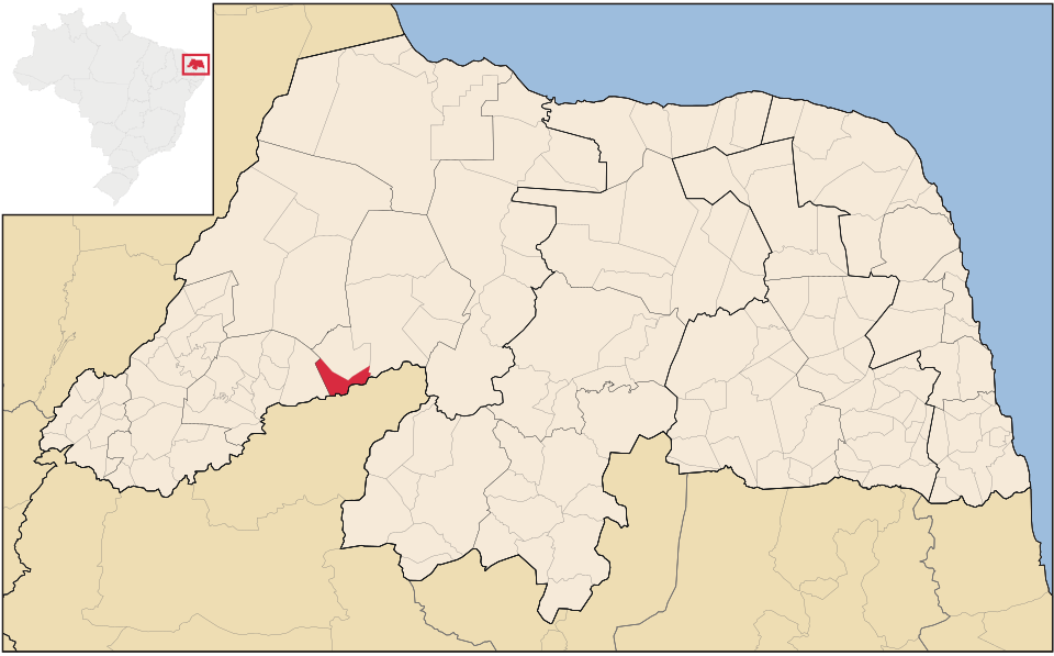 Mapa de localização de Messias Targino em RN