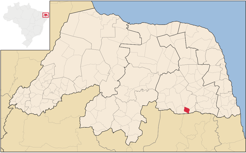 Mapa de localização de Monte das Gameleiras em RN