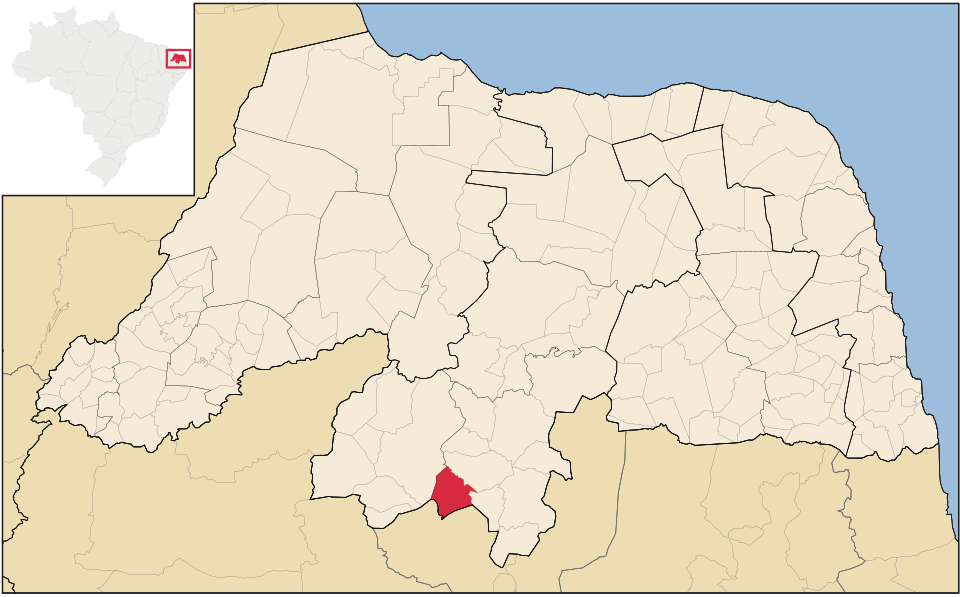 Mapa de localização de Ouro Branco em RN