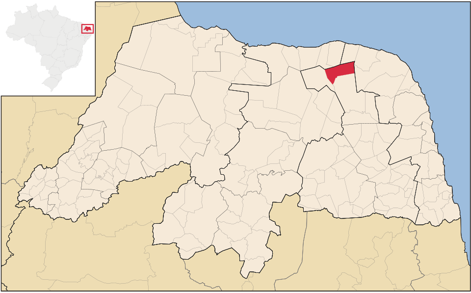 Mapa de localização de Parazinho em RN