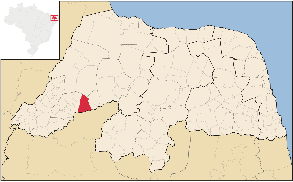 Mapa de localização de Patu em RN