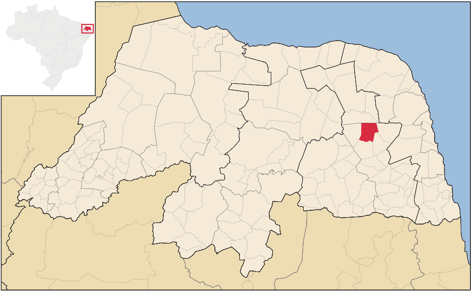 Mapa de localização de Santa Maria em RN