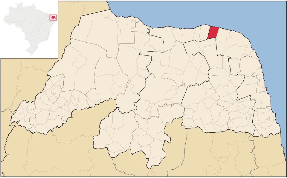 Mapa de localização de Pedra Grande em RN