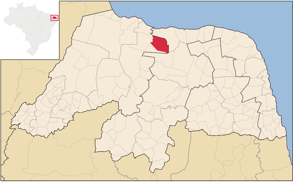 Mapa de localização de Pendências em RN