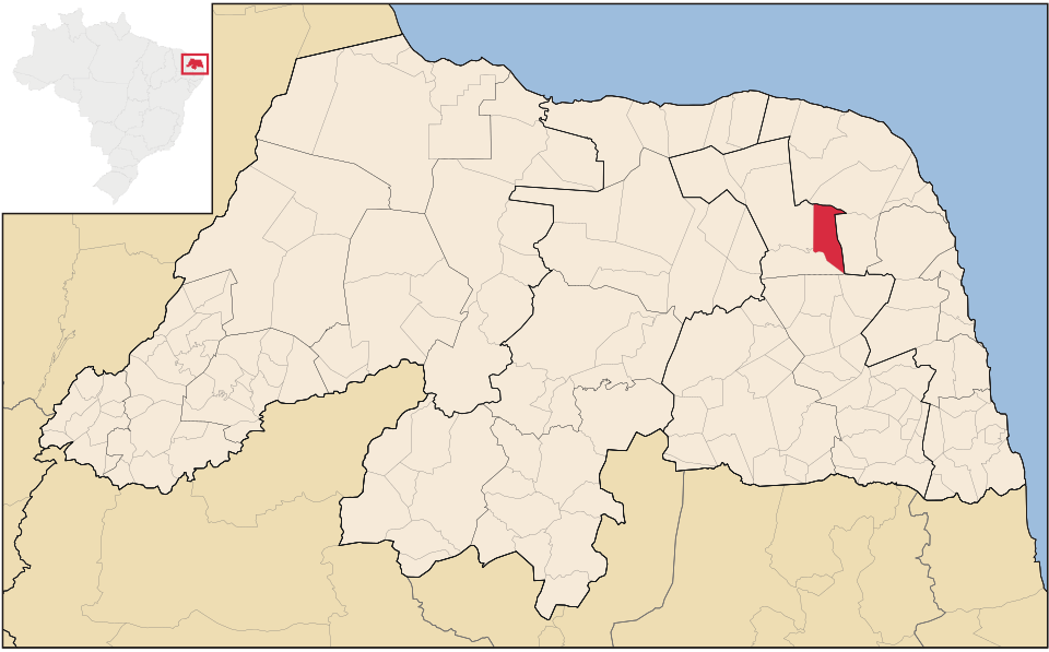 Mapa de localização de Poço Branco em RN