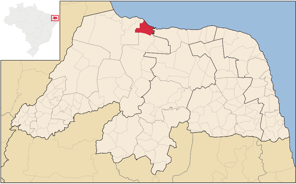 Mapa de localização de Porto do Mangue em RN