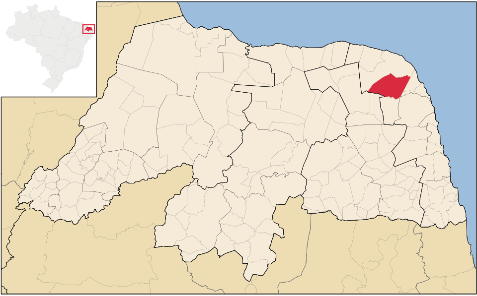 Mapa de localização de Pureza em RN