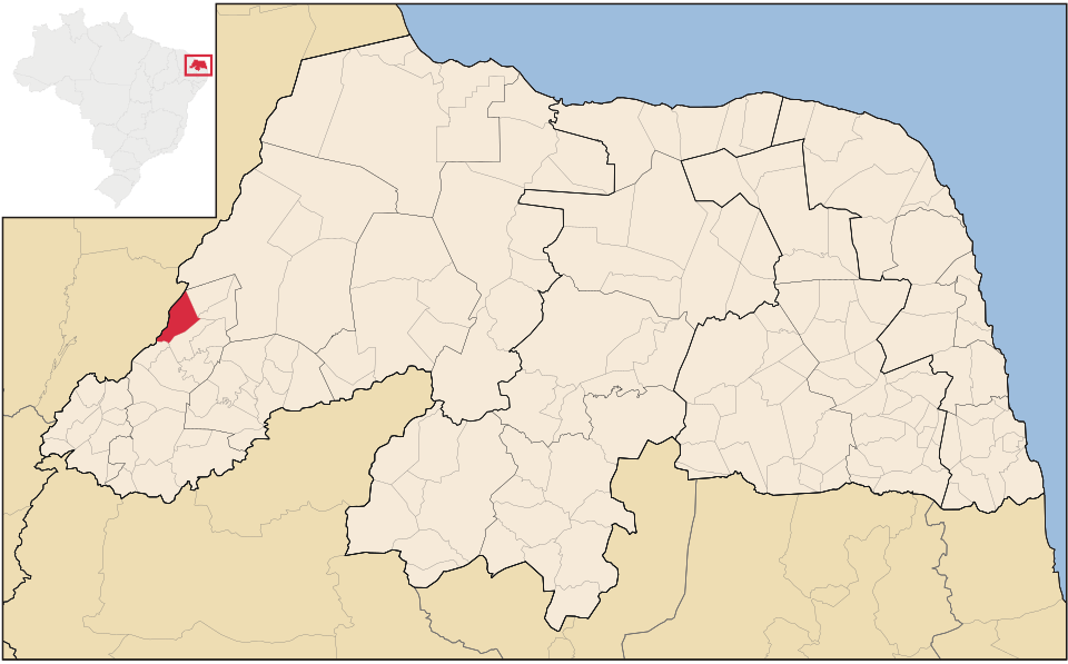 Mapa de localização de Rodolfo Fernandes em RN