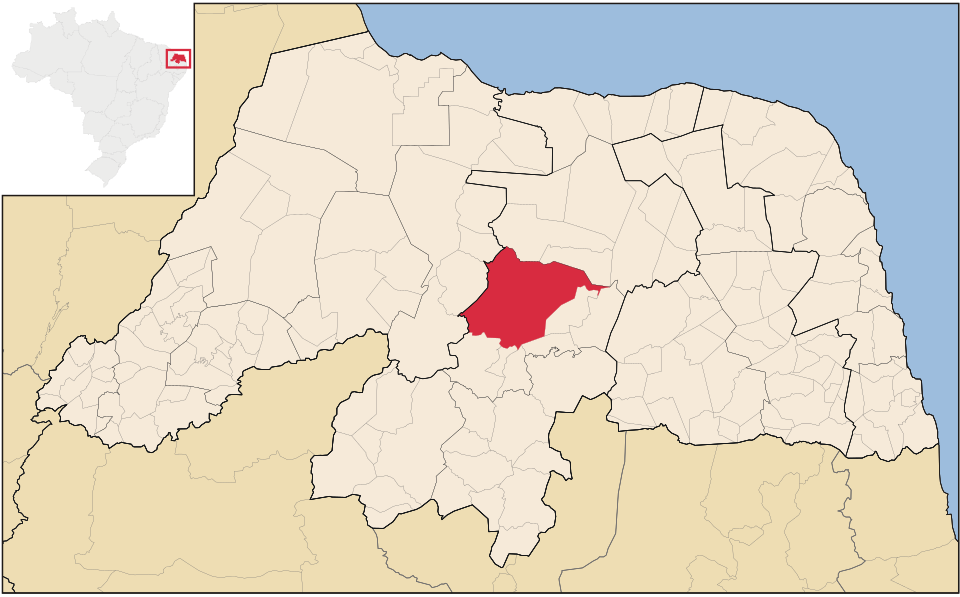 Mapa de localização de Santana do Matos em RN