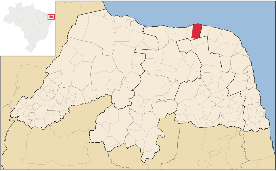 Mapa de localização de São Bento do Norte em RN