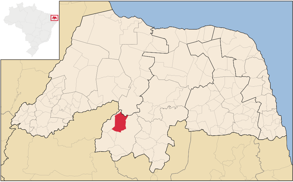 Mapa de localização de São Fernando em RN