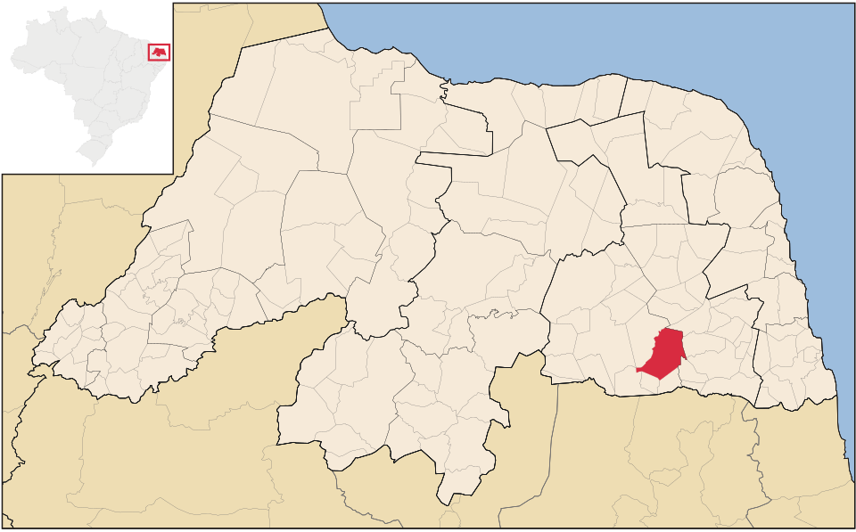 Mapa de localização de São José do Campestre em RN