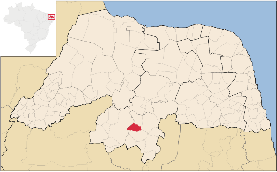 Mapa de localização de São José do Seridó em RN