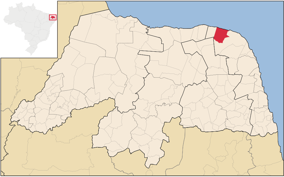 Mapa de localização de São Miguel do Gostoso em RN