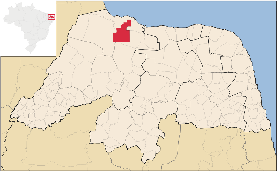Mapa de localização de Serra do Mel em RN