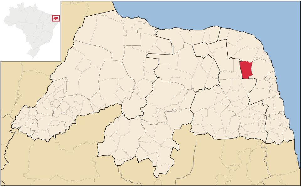 Mapa de localização de Taipu em RN