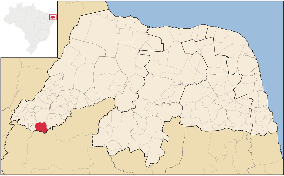 Mapa de localização de Tenente Ananias em RN