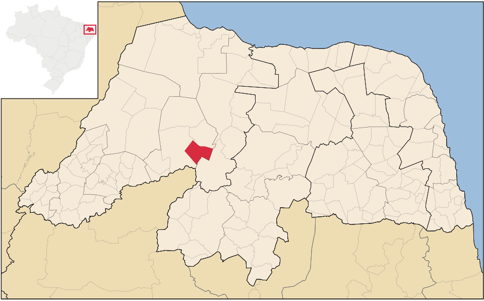 Mapa de localização de Triunfo Potiguar em RN