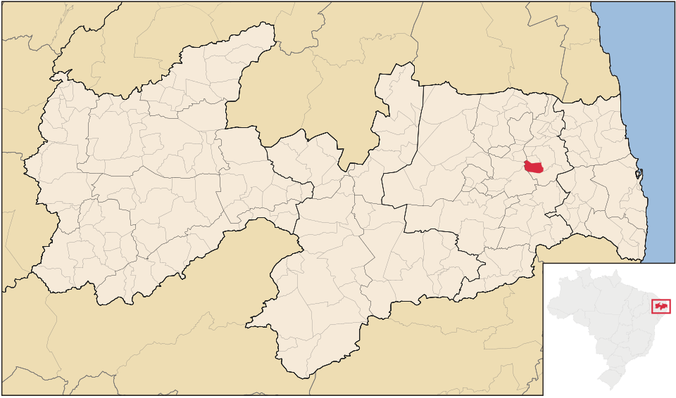 Mapa de localização de Alagoinha em PB