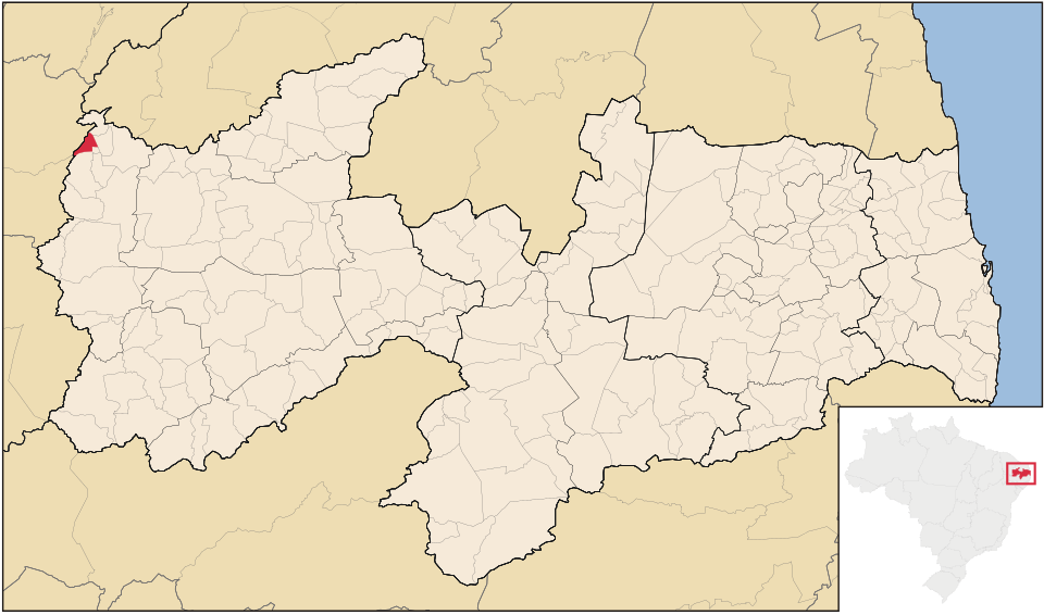 Mapa de localização de Bernardino Batista em PB
