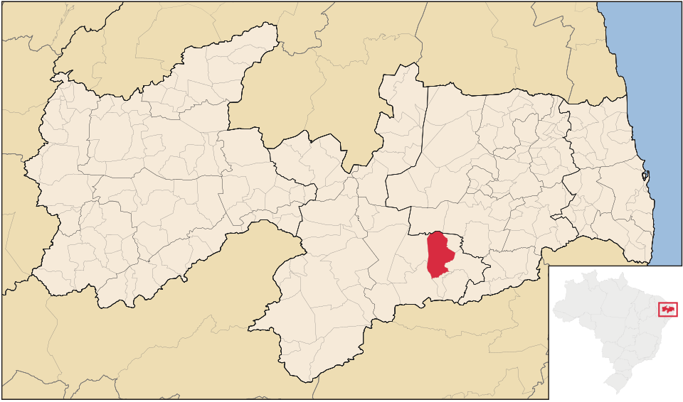 Mapa de localização de Boqueirão em PB