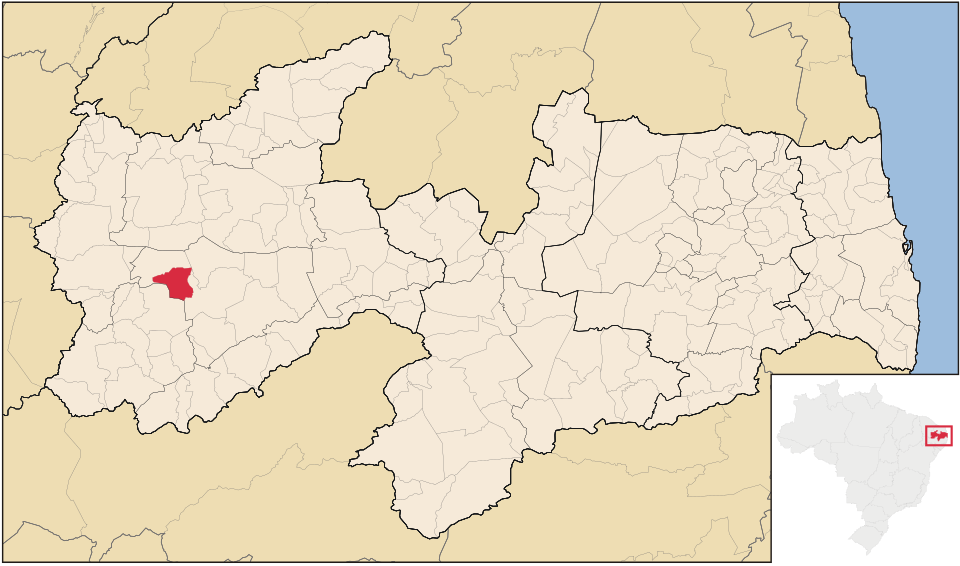 Mapa de localização de Igaracy em PB