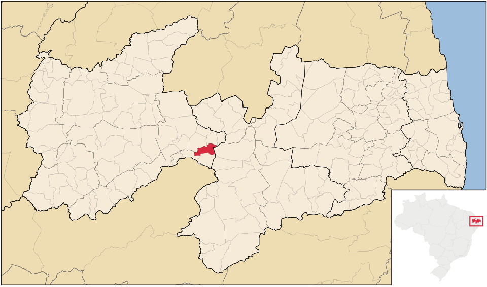 Mapa de localização de Cacimbas em PB