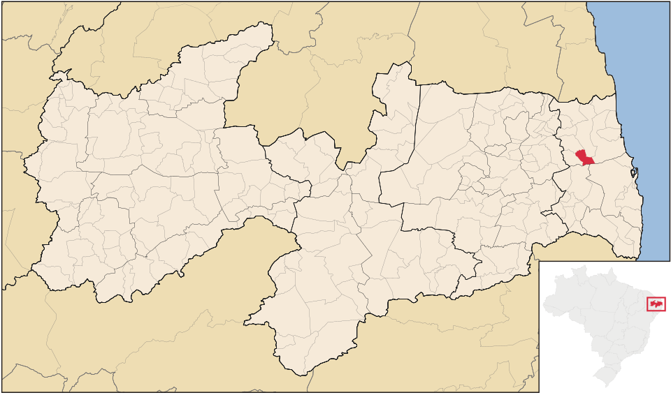 Mapa de localização de Capim em PB