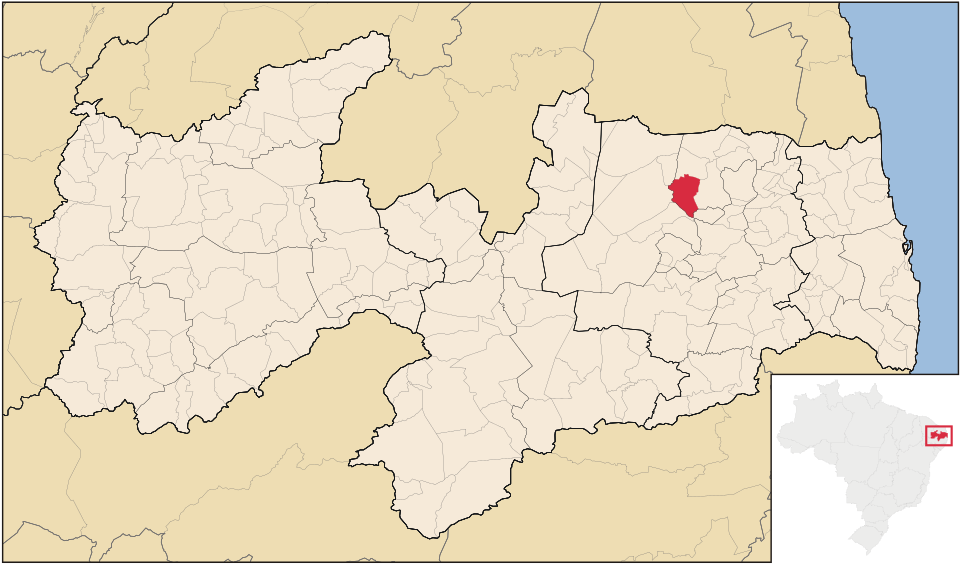 Mapa de localização de Casserengue em PB