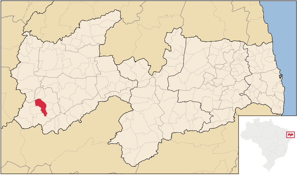 Mapa de localização de Diamante em PB