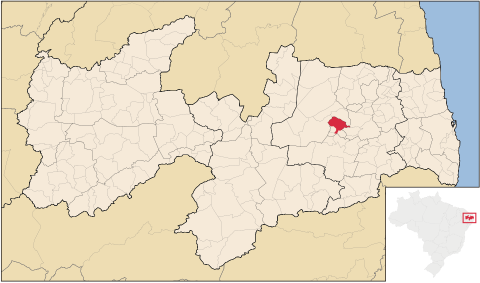 Mapa de localização de Esperança em PB