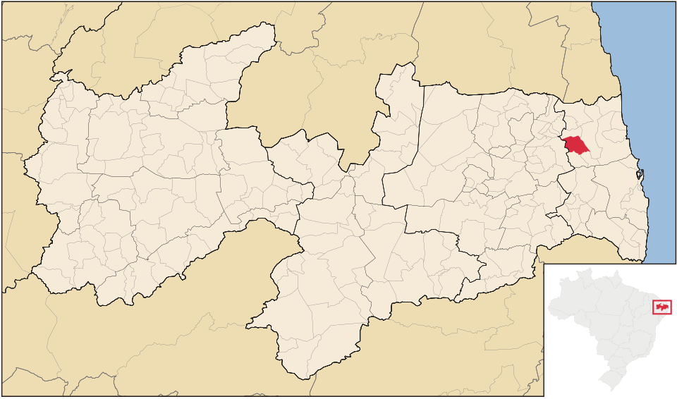 Mapa de localização de Itapororoca em PB