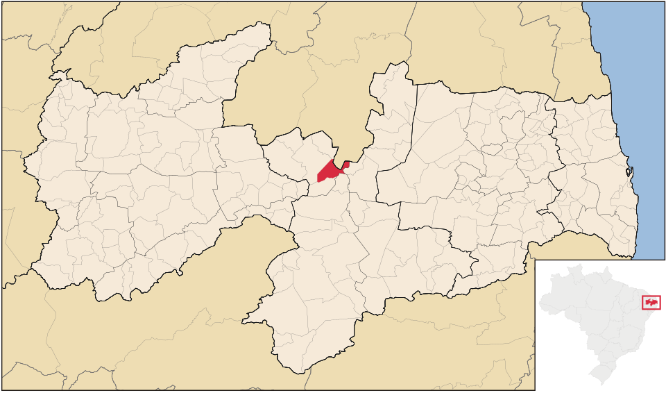 Mapa de localização de Junco do Seridó em PB