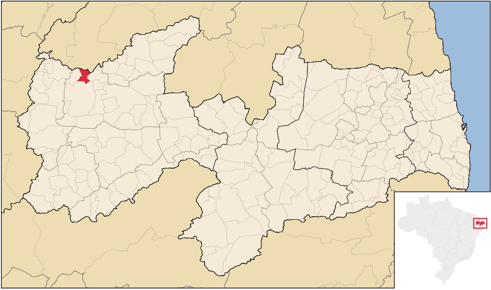 Mapa de localização de Lastro em PB