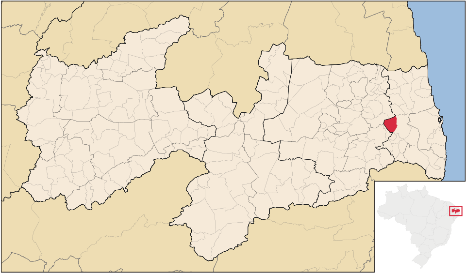 Mapa de localização de Mari em PB