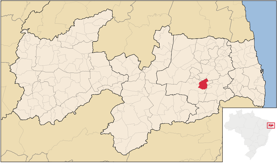 Mapa de localização de Massaranduba em PB